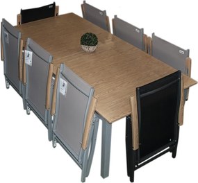 Doppler Pokrowiec ochronny na stół 220x100 cm + 6 do 8 regulowanych krzeseł