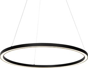 Lampa wisząca czarna 80 cm w komplecie z LED 3-stopniowo ściemnialna - Girello