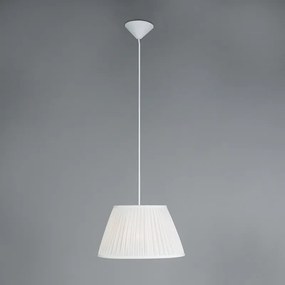 Lampa wisząca Retro biała 35 cm - Plisse Retro Oswietlenie wewnetrzne