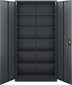 Szafa biurowa metalowa wysoka antracytowa, 1150x2200x400 mm: : JAN II H2200