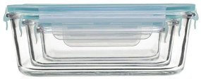 Zestaw szklanych pojemników na żywność 330 ml, 800 ml, 2220 ml, CLIP