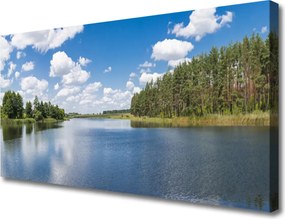 Obraz canvas na ścianę Leśna Cisza nad Jeziorem