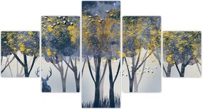 Obraz jelenia w lesie (125x70 cm)