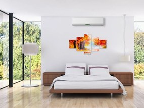 Obraz - Obraz olejny, kolorowa jesień (125x70 cm)