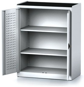 Szafa warsztatowa MECHANIC, 1170 x 920 x 500 mm, 2 półki, szare drzwi
