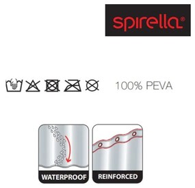 Zasłona prysznicowa 180x200 cm Kuapa – Spirella