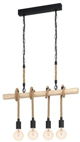 Eglo 43318 - Żyrandol na łańcuchu YOUNGSTOWN 4xE27/40W/230V