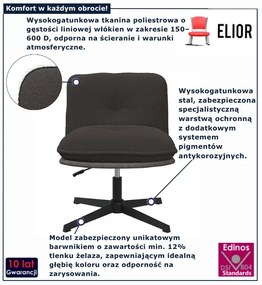 Czarny minimalistyczny fotel obrotowy D4-E44