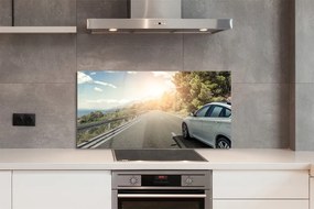 Panel szklany do Kuchni Samochód na Górskiej Drodze