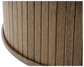 Brązowy okrągły stolik w dekorze dębu ø 90 cm Nola – Unique Furniture