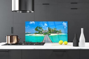 Szkło Ozdobne do Kuchni Rajskie Wakacje pod Palmami