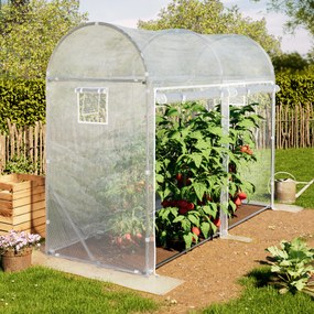TOOLPORT 1x3 m Tunel foliowy na pomidory, plandeka PE biały - (9043)