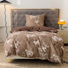PrzytulneMieszkanie.pl PrzytulneMieszkanie.pl Pościel z mikroflanelu BRONIVA brązowe Rozmiar pościeli: 70 x 90 cm | 140 x 200 cm