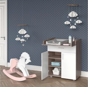 Przewijak dla dziecka biały/sonoma 75x50x100 lena