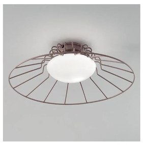 SIRU - Lampa sufitowa SUNRISE 1xGX53/10W/230V brązowa/biała szkło weneckie