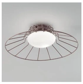 SIRU - Lampa sufitowa SUNRISE 1xGX53/10W/230V brązowa/biała szkło weneckie