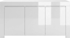 Biała komoda Amaretto 162 cm, w wysokim połysku
