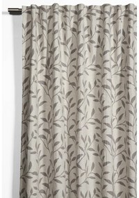 Szaro-beżowa zasłona z mieszanki lnu 140x245 cm List – Sehlbach