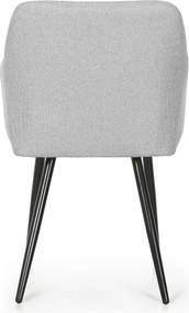 Zestaw 4 szarych pikowanych krzeseł tapicerowanych - Cormelis 3X