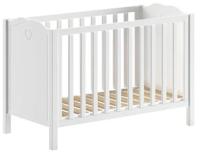 Białe łóżeczko z litego drewna sosnowego 60x120 cm Amori – Vipack