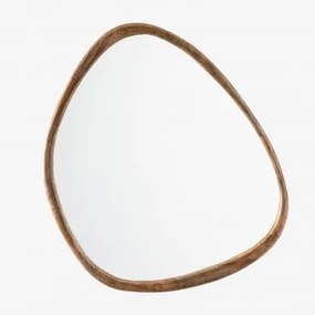 Lustro Ścienne Nieregularne 85x70 Cm Z Drewna Mango Dilian Drewno Mango - Sklum