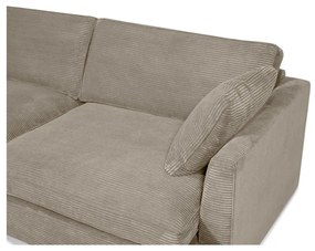 Beżowa sztruksowa sofa 266 cm Mobby – Scandic