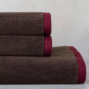 Brązowy ręcznik kąpielowy z bawełny organicznej frotte 70x133 cm Soft – Mette Ditmer Denmark
