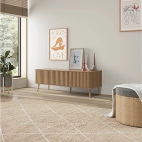 Kolumna RTV Lluvia 3-drzwiowa dębowa, długość 130 cm.