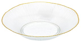Szklana misa złotą obwódką DATURA, 30 cm