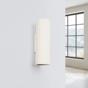 Kinkiet KARBON 20 beżowy ryflowany SOLLUX  LIGHTING