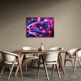 Obraz na szkle - abstrakcyjny fioletowy obraz (70x50 cm)