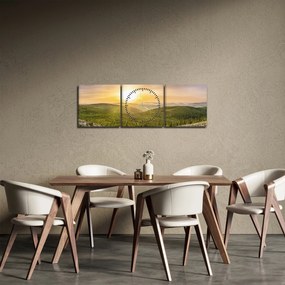 Obraz panoramiczny (z zegarem) (90x30 cm)