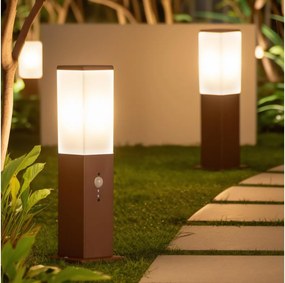 BRILAGI - Lampa zewnętrzna z czujnikiem NOVA 1xE27/15W/230V 40 cm IP44 brązowa