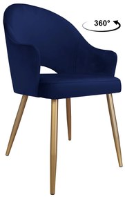 Krzesło obrotowe Velvet podstawa złota MG16