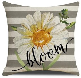 Poszewka na poduszkę BLOOM 45x45 cm, szara