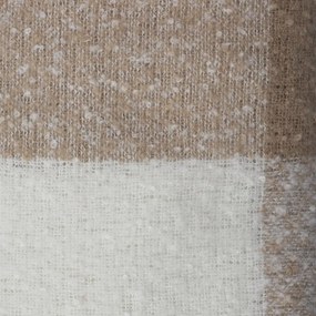 Koc ALLORA z przędzy boucle ecru 130x170 cm HOMLA
