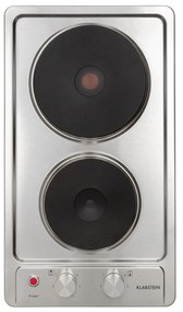 Klarstein Appetito 30 cm Płyta elektryczna 2 pola grzewcze srebrna