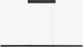 Lampa Sufitowa Wisząca Liniowa Led 120 Cm Z Pośrednim Światłem Z Aluminium Danile Czarna - Sklum