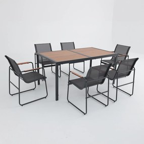 Zestaw mebli ogrodowych ze stołem Harlem antracyt PATIO