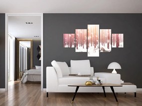 Obraz - Zebra w śnieżnym lesie (125x70 cm)