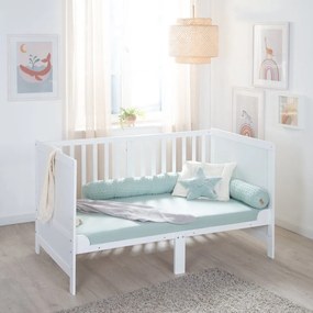 Białe łóżeczko z regulowaną wysokością 70x140 cm Easy Sleep – Roba