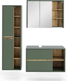 Zestaw mebli łazienkowych zielony/rzemieślniczy 100x45.5x60 viola