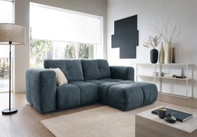 Masseno Narożnik ARTE z funkcją spania i pojemnikiem na pościel Narozniki L, Rozkładana sofa - Granatowy, BELLO 30