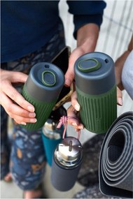 Zielony szklany kubek podróżny 340 ml – Black + Blum