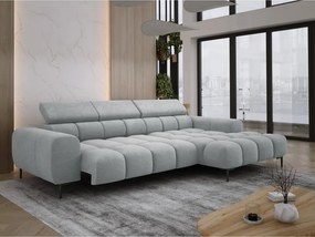 Narożnik PLAZA S Prawostronny z elektryczną regulacją siedziska w tkaninie CLOUD 81 WERSAL