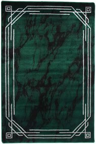 Dywan Diamond Butelkowa zieleń i srebro 080x150 Prostokąt