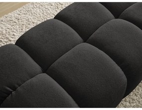Czarny podnóżek z materiału bouclé Everest – Bobochic Paris