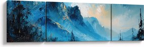 Obraz - Malowanie gór (170x50 cm)