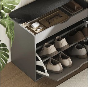 Ławka na buty antracyt 60x30x51 schufy