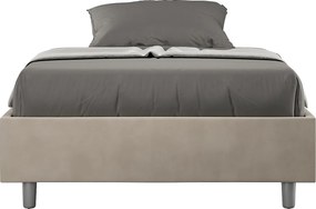 Łóżko bez stelaża tapicerowane 120x190 microfibra piaskowy Azelia